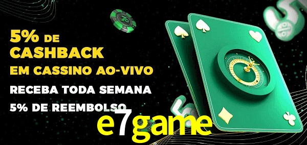 Promoções do cassino ao Vivo e7game